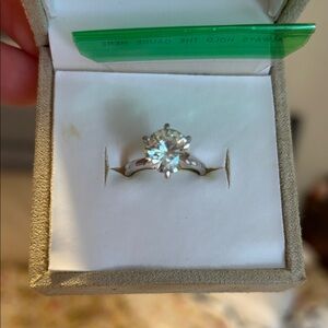 Moissanite Gemstone Solitaire engagement ring size 6